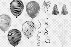 Black and Silver Safari Balloons