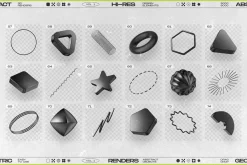 130 Black 3D Elements Pack Vol.1