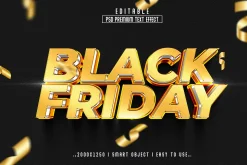 Black Friday 3D Editable Text Effect