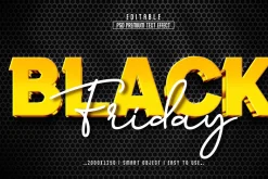 Black Friday 3D Text Effect Style