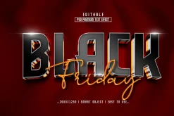 Black Friday 3D Text Effect Style