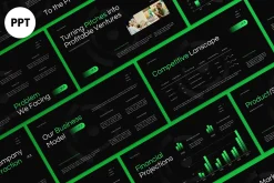 Black Green Modern Pitch Deck PPT