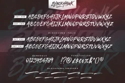 BLACKHAWK Brush Font