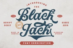 Black Jack Font Combination