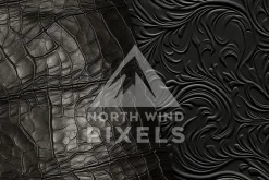 12 Black Leather Texture Patterns