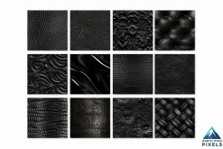 12 Black Leather Texture Patterns