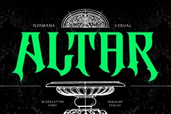 Blackletter Logo Font - Altar Gothic