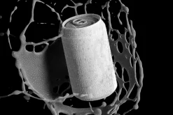 Black 330ml Can With Splash 3D Model