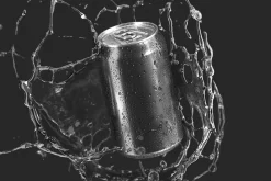 Black 330ml Can With Splash 3D Model