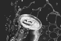 Black 330ml Can With Splash 3D Model