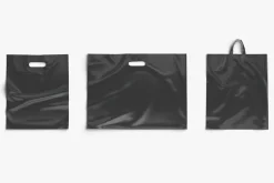 3 Black Plastic Bag Lying 3D Model