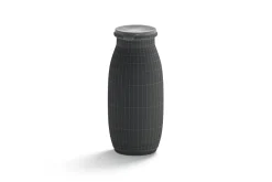 Black Plastic Yogurt Bottle 3D Model