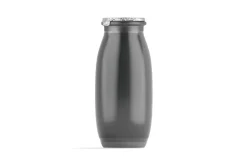 Black Plastic Yogurt Bottle 3D Model