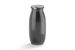 Black Plastic Yogurt Bottle 3D Model