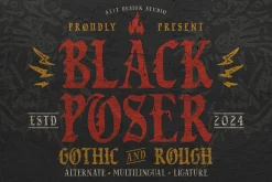 Black Poser Blackletter Typeface