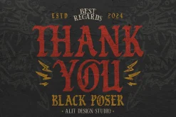 Black Poser Blackletter Typeface