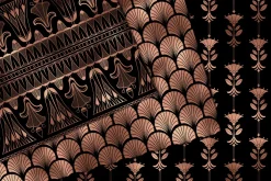 Black & Rose Gold Art Deco Patterns