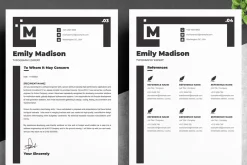 Black & White Bold Minimal Resume CV