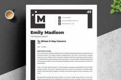 Black & White Bold Minimal Resume CV