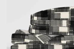 Black white crosshatch motifs