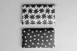 Black & white seamless patterns set