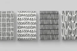 Black & white seamless patterns set