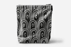 Black & white seamless patterns set