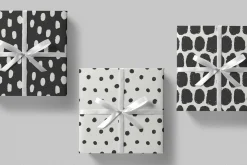 Black & white seamless patterns set