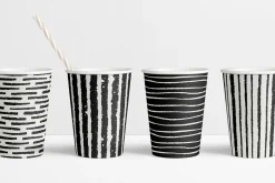 Black & white seamless patterns set