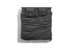 Black Wooden Double Bed 3D Model