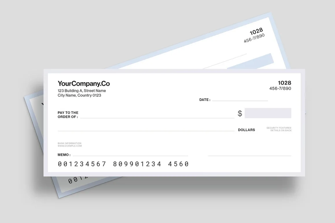 Blank Check / Cheque Template