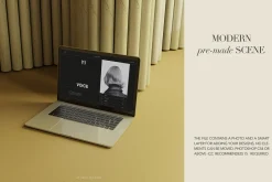 BLEU I Macbook Mockup No.5