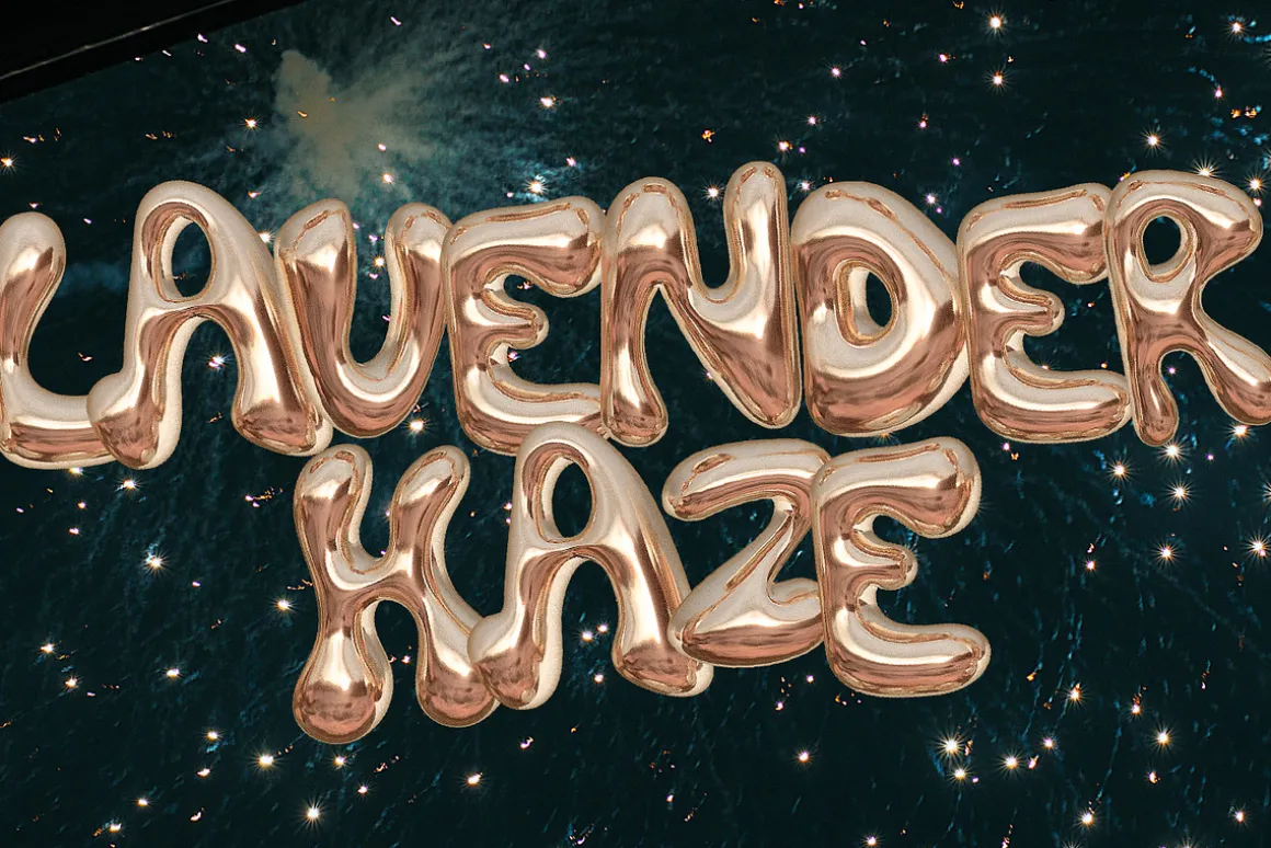 Bling - A Gold Balloon SVG Font