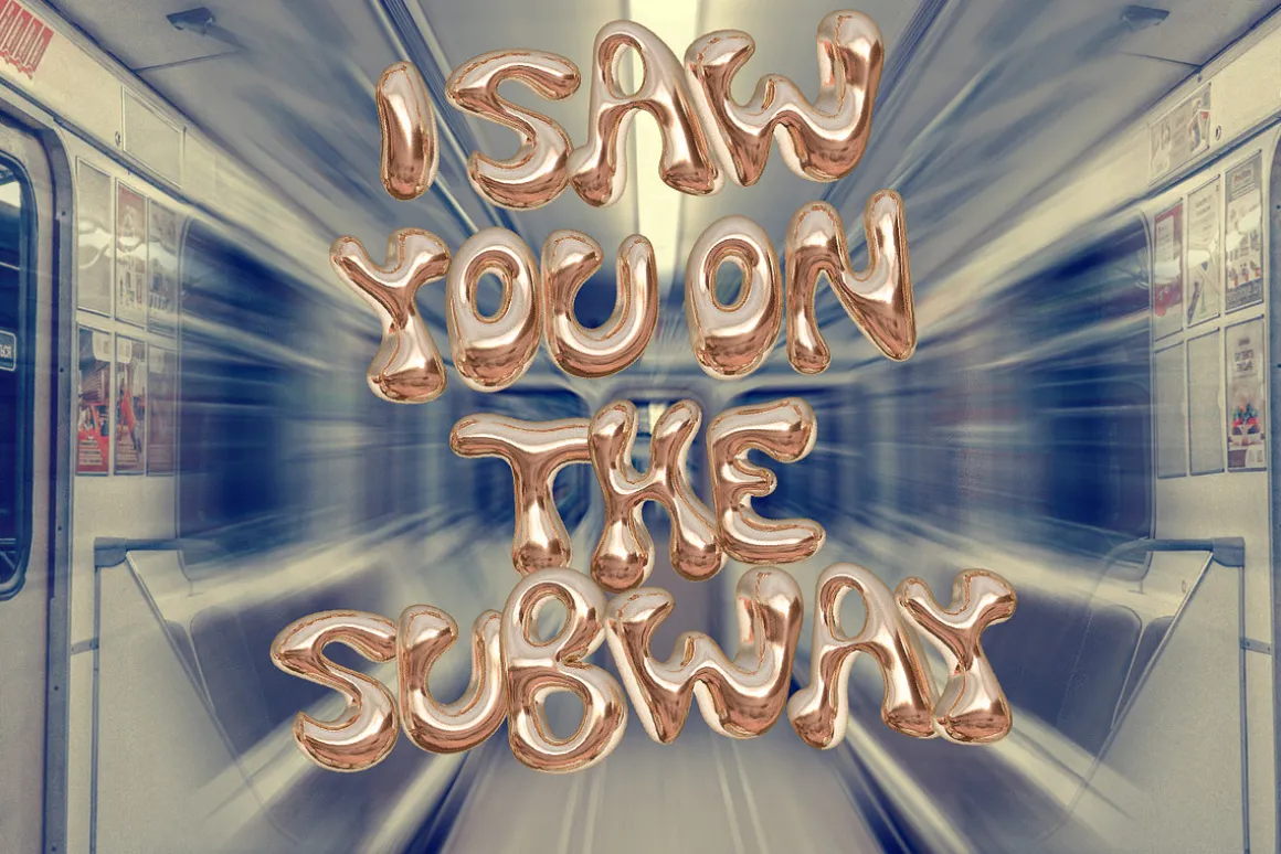 Bling - A Gold Balloon SVG Font