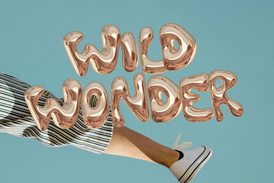 Bling - A Gold Balloon SVG Font