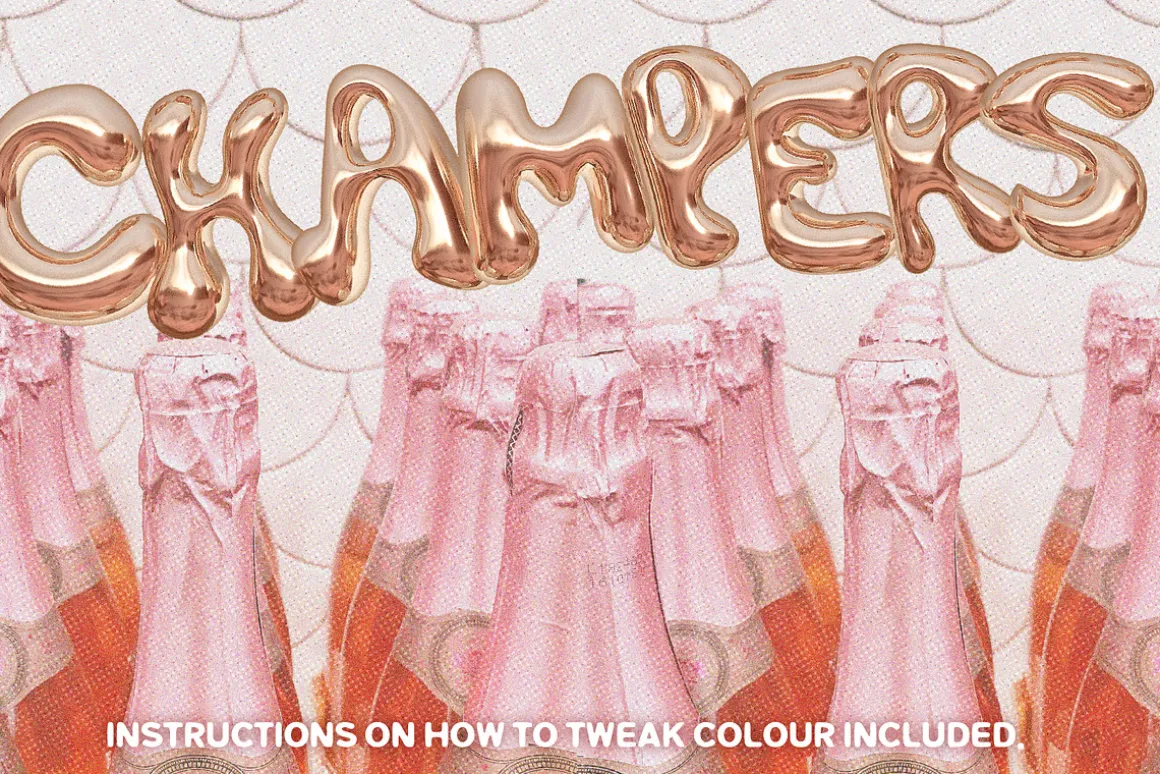 Bling - A Gold Balloon SVG Font