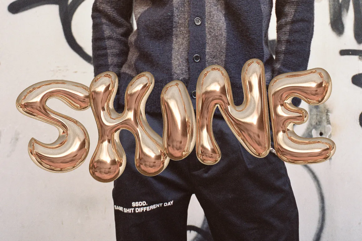 Bling - A Gold Balloon SVG Font