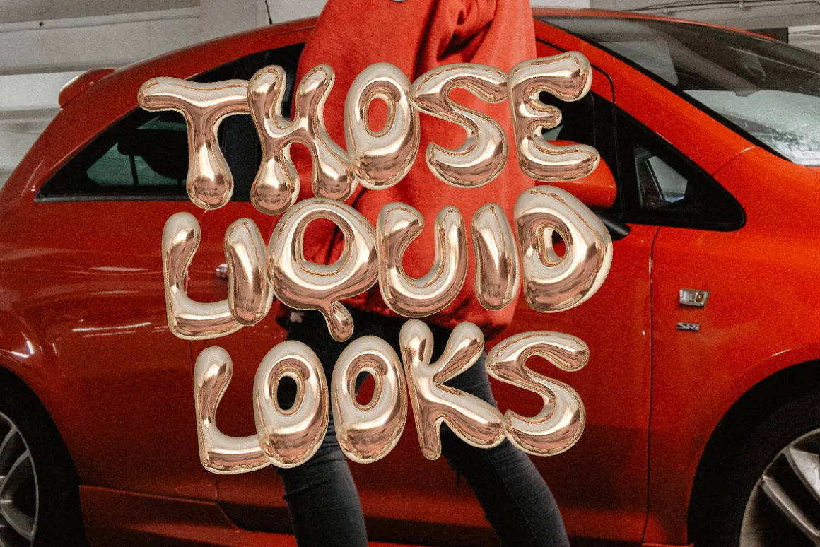 Bling - A Gold Balloon SVG Font