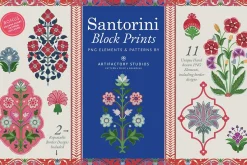 Block Print PNG Elements & Patterns