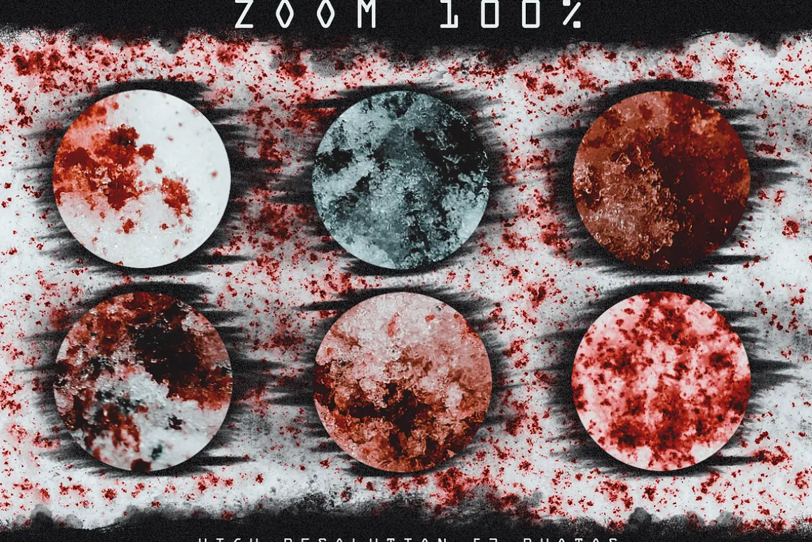 Blood splatter Photoshop overlays