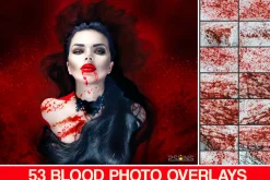 Blood splatter Photoshop overlays