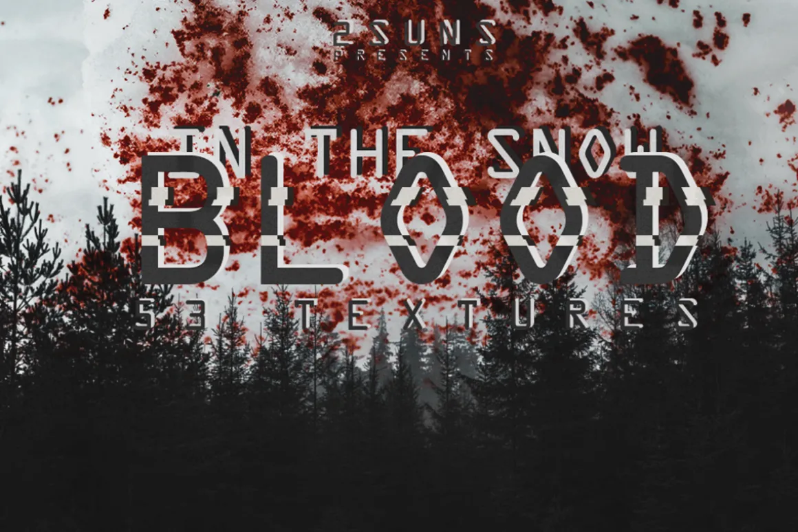 Blood splatter Photoshop overlays