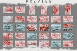 Blood splatter Photoshop overlays