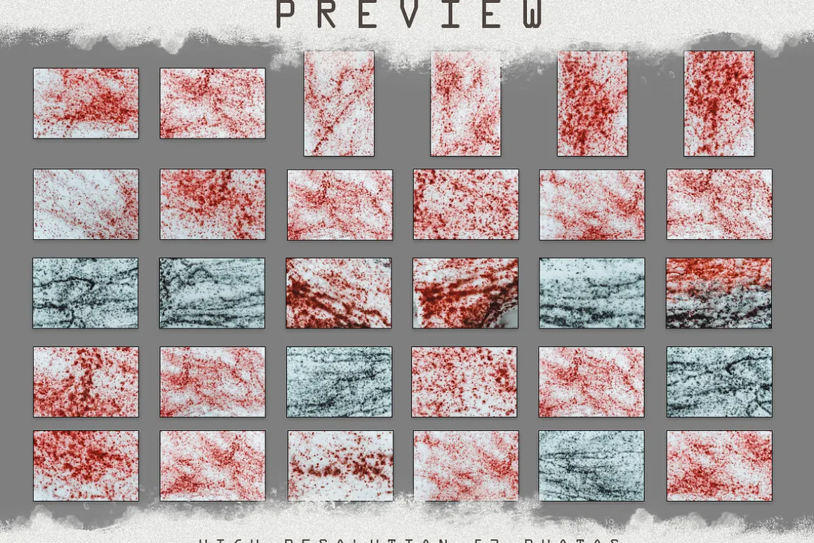 Blood splatter Photoshop overlays