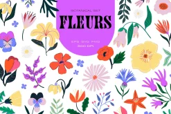 Blooming season. Flowers & leaves