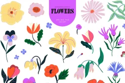 Blooming season. Flowers & leaves