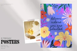 Blooming season. Flowers & leaves