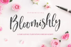Bloomishly Brush Font