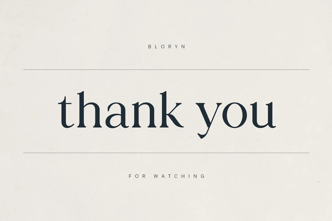 Bloryn — Elegant Serif Font