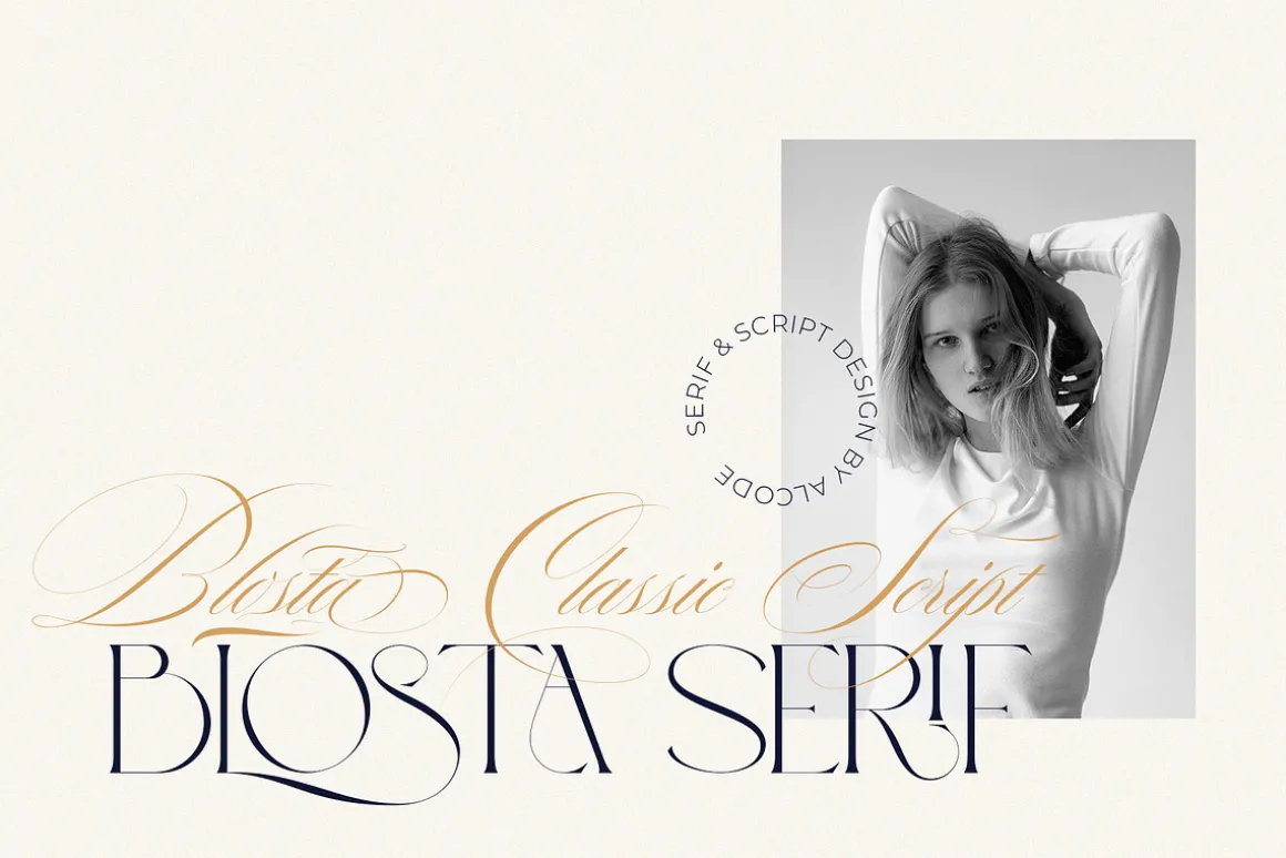 BLOSTA Font Duo//Serif & Script